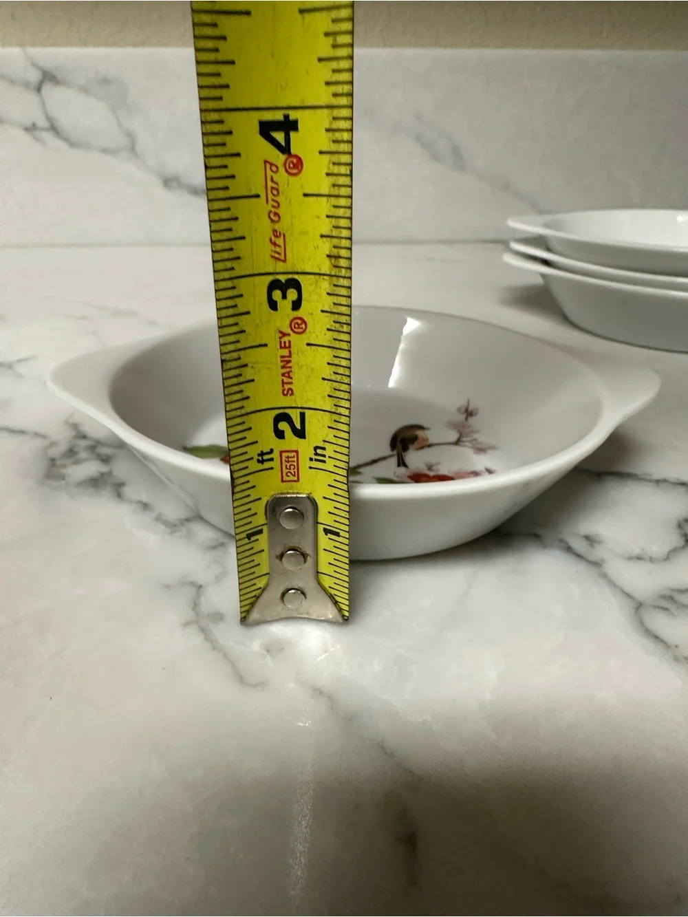 vintage botanical bird ramekins / individual casserole dishes.